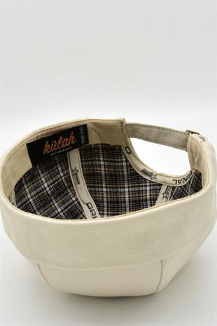 Beige Hiphop Docker Hat %100 Cotton Folded Cap