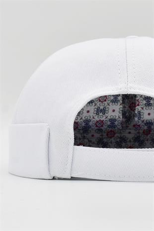 White Hiphop Docker Hat %100 Cotton Folded Cap