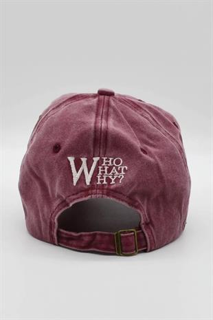 Beyzbol Cap Vintage Erkek Şapka Eskitme Kep - Bordo