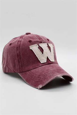 Beyzbol Cap Vintage Erkek Şapka Eskitme Kep - Bordo