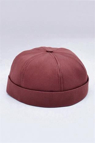 Burgundy %100 Cotton Cap Docker Hat