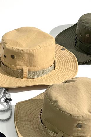 Camel Outdoor Hat Uv Protect Bucket Safari Hat