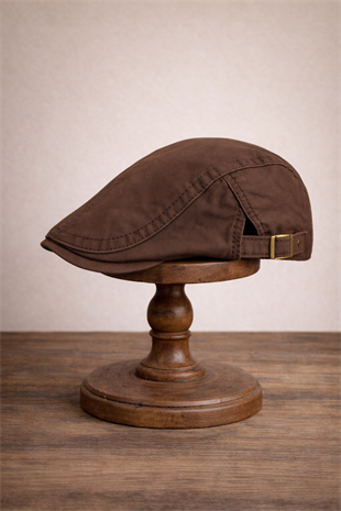 Clean Form Flat Cap – Mocha Stone Tokalı Kasket