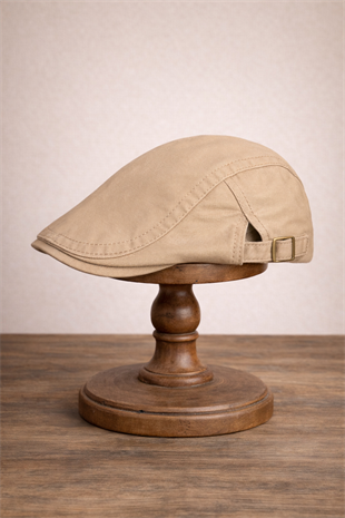 Clean Form Flat Cap – Warm Dune Tokalı Kasket
