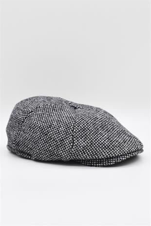 Sailor Style Scottish Flat Cap Plaid Patterned Winter Hat