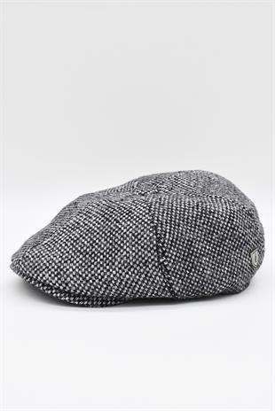 Sailor Style Scottish Flat Cap Plaid Patterned Winter Hat