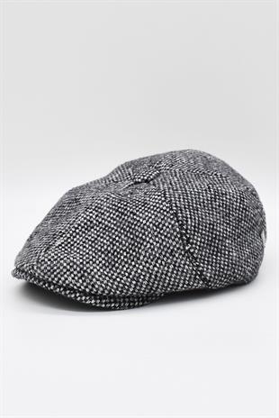 Sailor Style Scottish Flat Cap Plaid Patterned Winter Hat
