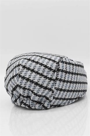 Patterned Cream Mens Flat Cap Driver Hat Flat Cap