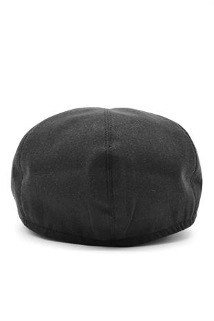 Erkek 6-Panel Şapka Premium Keten Siyah Spor Kasket