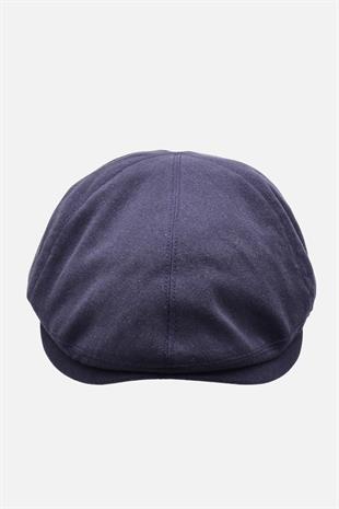 Erkek 6-Panel Şapka Premium Keten Lacivert Spor Kasket