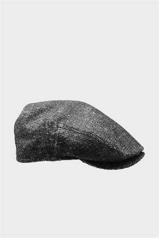 Mens Anthrachite London Hat Fabric Sports Flat Cap