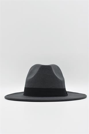 Erkek Ayarlanabilir Füme Fedora Şapka