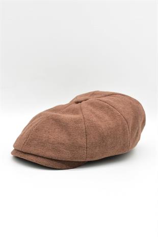 Mens Herringbone Tweed Winter Flat Cap Peaky Blinders Hat