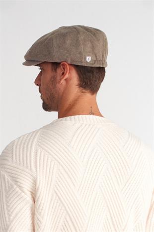 Erkek Bej Kasket Baretta Peaky Şapka