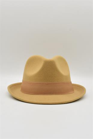 Erkek Camel Fötr Şapka
