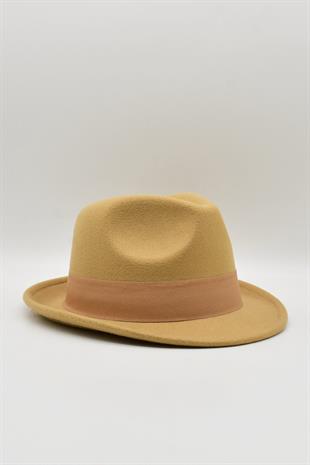 Erkek Camel Fötr Şapka