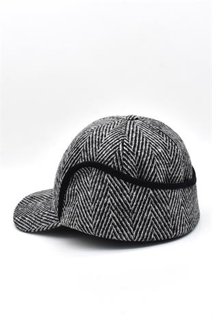Mens Patterned Winter Ear Flap Cap Baseball Hat