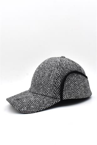 Mens Patterned Winter Ear Flap Cap Baseball Hat