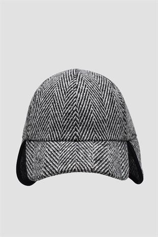Mens Patterned Winter Ear Flap Cap Baseball Hat