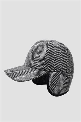 Mens Patterned Winter Ear Flap Cap Baseball Hat