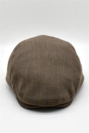 Erkek Dokulu London Kasket Bakır Flat Cap Şapka