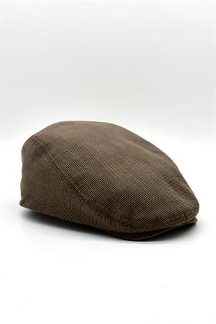Erkek Dokulu London Kasket Bakır Flat Cap Şapka