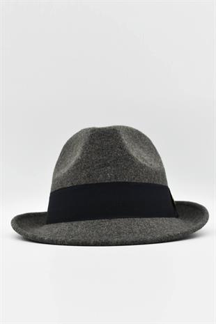 Erkek Füme Keçe Trilby Fötr Şapka