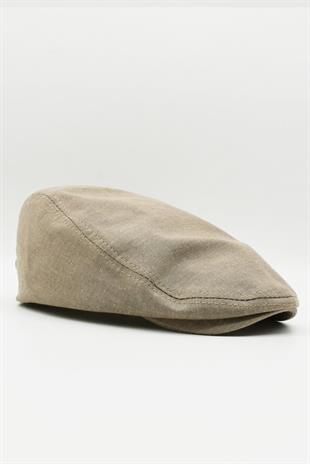 Mens Ham Cotton Flat Cap - Brown