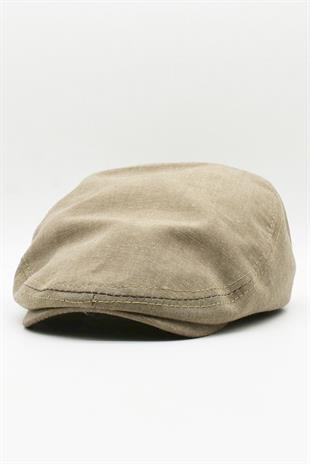 Mens Ham Cotton Flat Cap - Brown
