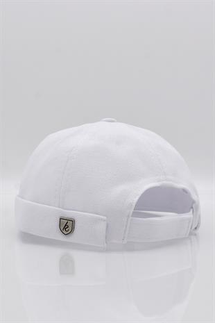 Erkek Hipster Premium Cap Beyaz Docker Şapka