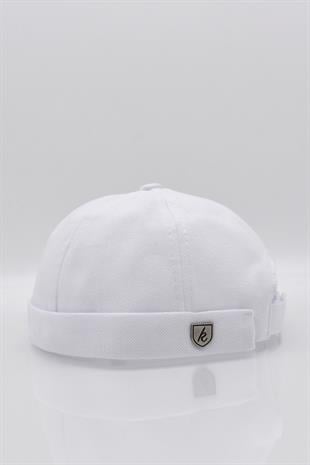 Erkek Hipster Premium Cap Beyaz Docker Şapka