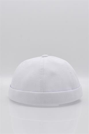 Erkek Hipster Premium Cap Beyaz Docker Şapka