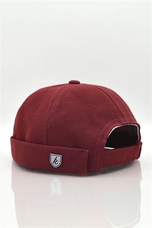 Erkek Hipster Premium Cap Bordo Docker Şapka