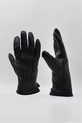 Erkek İçi Polar Gerçek Deri Eldiven