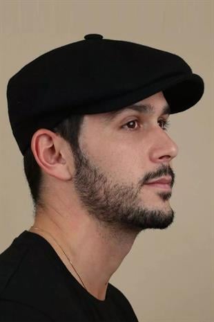 Erkek İngiliz Stili Yün Şapka Peaky Kasket