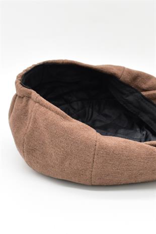 Erkek Kahve İngiliz Şapka Newsboy Kasket Flat Cap