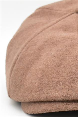 Erkek Kahve İngiliz Şapka Newsboy Kasket Flat Cap