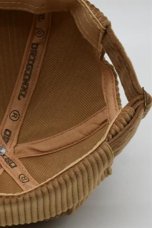 Mens Brown Cord Docker Beanie Folded Cap Hat