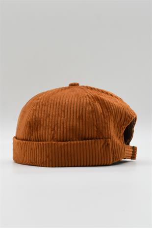 Erkek Kiremit Kadife Docker Bere Katlamalı Cap Şapka