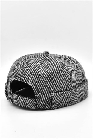 Erkek Kısa Yünlü Docker Şapka Balıksırtı Katlamalı Bere