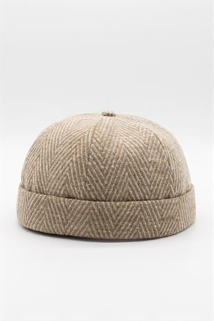 Erkek Kısa Yünlü Docker Şapka Balıksırtı Katlamalı Bere