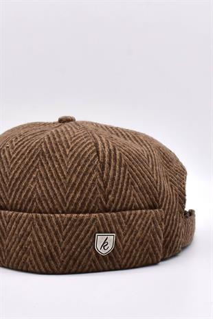 Erkek Kısa Yünlü Docker Şapka Balıksırtı Katlamalı Bere