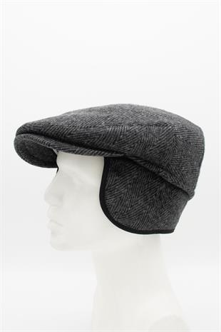 Erkek Kışlık Kasket Premium Kulaklı Yün Driver Şapka