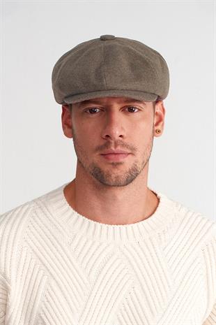 Erkek Kışlık Yün İngiliz Kasket Şapka Baker Boy Cap