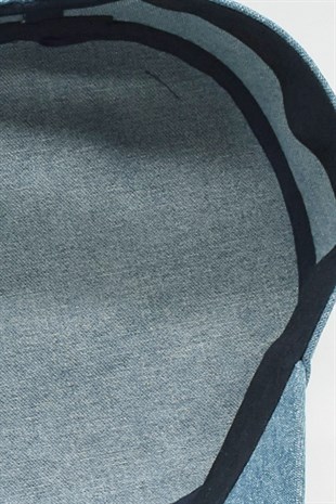 Mens Jean Flat Cap Hat Denim Castro