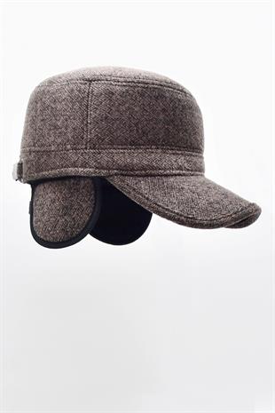 Erkek Kulaklı Kışlık Şapka Kastro Kep Yünlü Outdoor Kasket