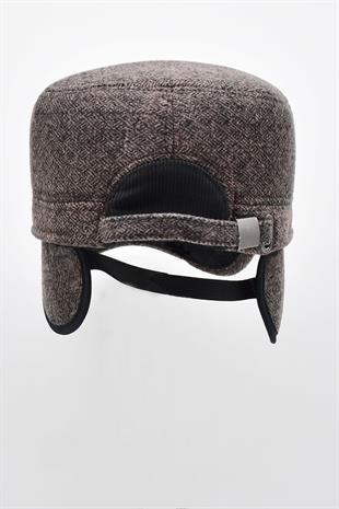 Erkek Kulaklı Kışlık Şapka Kastro Kep Yünlü Outdoor Kasket