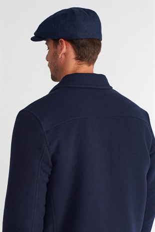 Mens Navy Flat Cap Baretta Beckham Peaky Blinders Hat