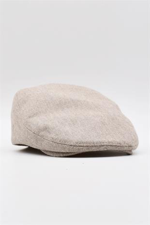 Erkek London Cap 100% Pamuk Gatsby Ivy Kasket Şapka Bej