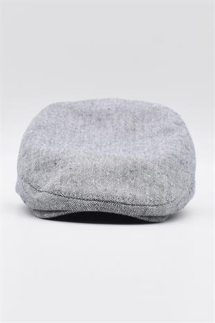 Erkek London Cap 100% Pamuk Gatsby Ivy Kasket Şapka Siyah